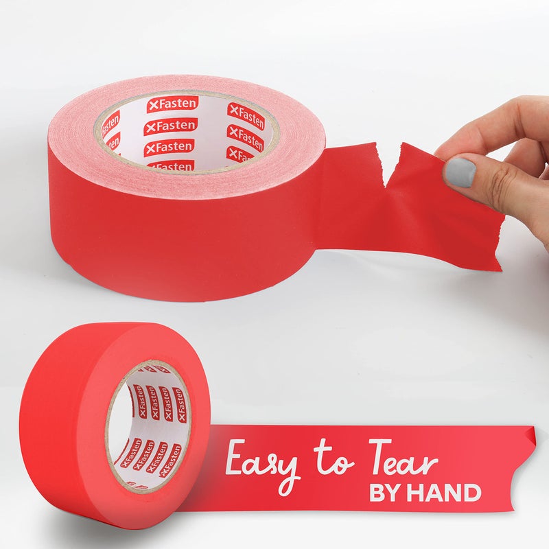 XFasten Red Gaffers Tape 2 Inch x 30 Yards, No Residue Tape, Gaff Tape Pro for Cables and Wires, Non-Reflective Tape for Electrical Cords, Photography, Gym Floor Stage Marking - Image 4